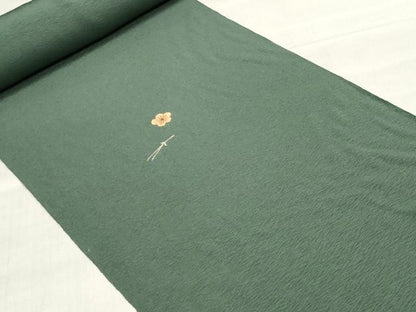 平和屋着物▼付下げ　反物　着尺　駒刺繍　総刺繍　草花松葉文　金糸　上代29万円　逸品　未使用　DABJ4650zy
