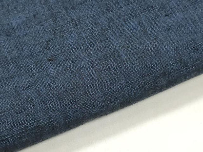 平和屋着物▼男性　結城紬　反物　着尺　アンサンブル　紺青色　証紙付き　逸品　未使用　DABJ4662zy