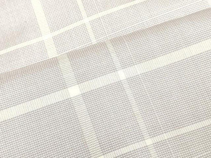 平和屋着物▼本場大島紬　反物　着尺　格子　大山謹製　証紙付き　逸品　未使用　DABJ4688zy