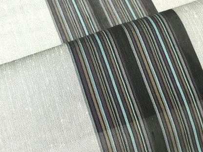 平和屋着物＊夏物　明石上布　反物　着尺　間道　逸品　未使用　DABJ4692zy