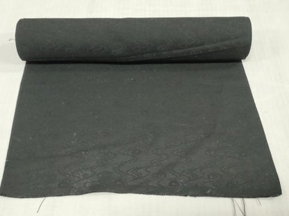 平和屋着物▽羽織・コート　反物　羽尺　スリーシーズン　春夏秋　塵除け　黒生地　流水地紋　逸品　未使用　DABJ4699zy