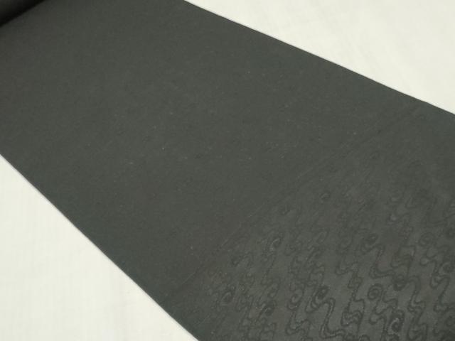 平和屋着物▽羽織・コート　反物　羽尺　スリーシーズン　春夏秋　塵除け　黒生地　流水地紋　逸品　未使用　DABJ4699zy