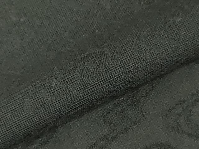 平和屋着物▽羽織・コート　反物　羽尺　スリーシーズン　春夏秋　塵除け　黒生地　流水地紋　逸品　未使用　DABJ4699zy