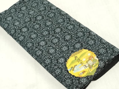 平和屋着物▽羽織・コート　反物　羽尺　スリーシーズン　春夏秋　塵除け　京染　草花文　逸品　未使用　DABJ4700zy