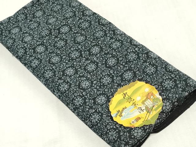 平和屋着物▽羽織・コート　反物　羽尺　スリーシーズン　春夏秋　塵除け　京染　草花文　逸品　未使用　DABJ4700zy