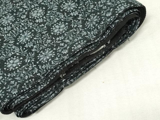 平和屋着物▽羽織・コート　反物　羽尺　スリーシーズン　春夏秋　塵除け　京染　草花文　逸品　未使用　DABJ4700zy