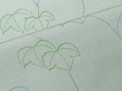 平和屋着物▼羽織・コート　反物　羽尺　手描き　唐草文　逸品　未使用　DABJ4717zy