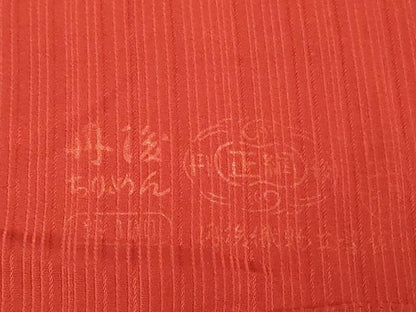 平和屋着物▼羽織・コート　反物　羽尺　雲地紋　深緋色　逸品　未使用　DABJ4718zy