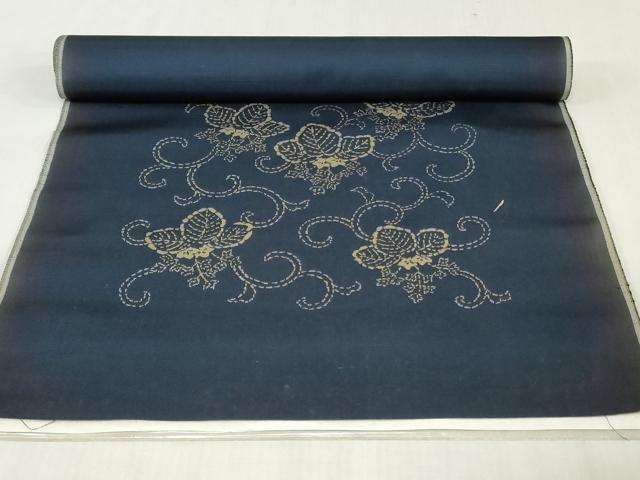 平和屋本店▼和装小物　座布団地　花唐草文　未使用　DABJ4749zy