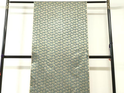 平和屋本店▼アンティーク　大正ロマン　丸帯　帯反物　草花文　金糸　逸品　未使用　DABJ4751zy