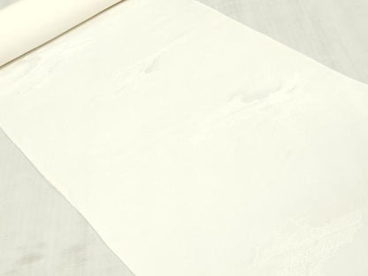 平和屋着物▼羽織・コート　白生地　反物　羽尺　風景地紋　生成り色　逸品　未使用　DABJ4783zy