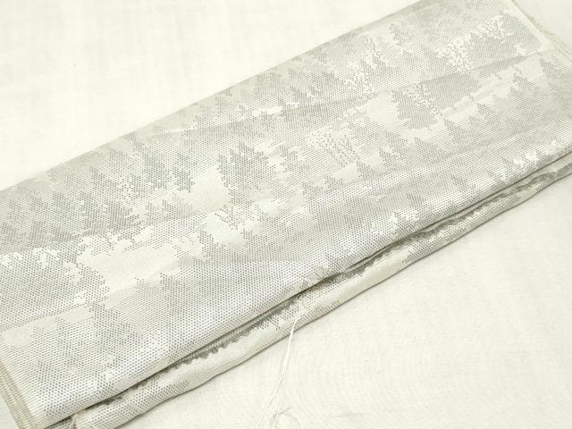 平和屋着物▼紬　反物　着尺　樹林文　逸品　未使用　DABJ4784zy