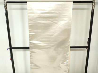 平和屋本店▼丸帯　帯反物　銀糸　逸品　未使用　DABJ4789zy