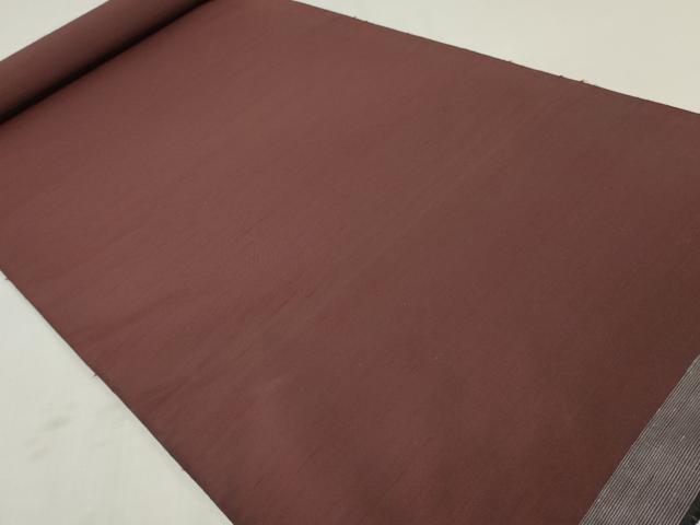 平和屋本店▼和装小物　座布団地　紬地　霞文　葡萄茶色　逸品　未使用　DABJ4798zy