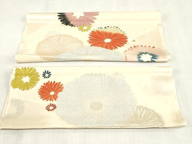 平和屋着物▼小紋　解き反物　着尺　裁断済み　舞花文　金銀糸　逸品　DABJ4829zy