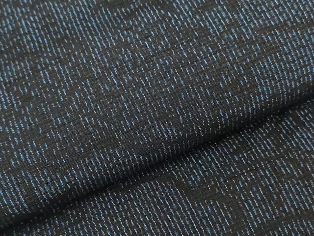平和屋着物▼結城紬　反物　着尺　雲取り草花文　さが美扱い　証紙付き　逸品　未使用　DABJ4840zy