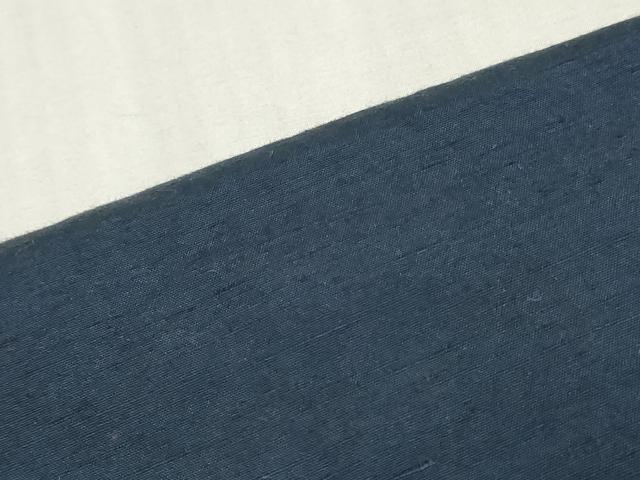 平和屋着物▼男性　紬　反物　着尺　紺青色　証紙付き　逸品　未使用　DABJ4841zy