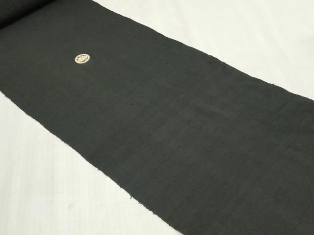 平和屋着物＊夏物　男性　黒紋付き　黒生地　反物　着尺　紗紬　逸品　未使用　DABJ4857zy