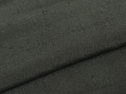 平和屋着物＊夏物　男性　黒紋付き　黒生地　反物　着尺　紗紬　逸品　未使用　DABJ4857zy