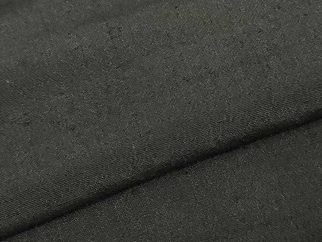 平和屋着物＊夏物　男性　黒紋付き　黒生地　反物　着尺　紗紬　逸品　未使用　DABJ4857zy
