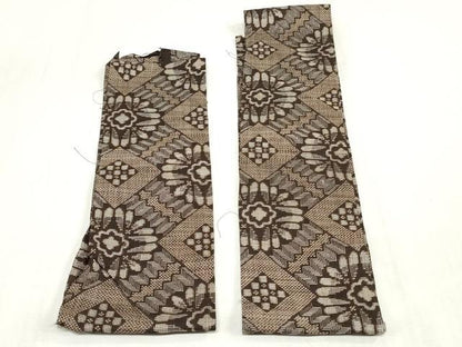 平和屋着物●本場大島紬　龍郷絣　解き反物　花菱文　逸品　DABJ4867zy