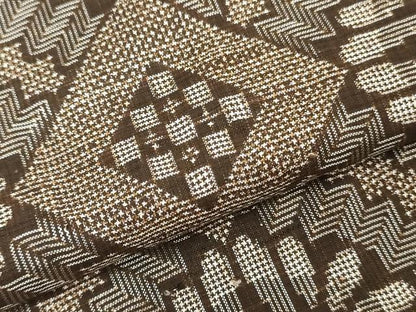 平和屋着物●本場大島紬　龍郷絣　解き反物　花菱文　逸品　DABJ4867zy