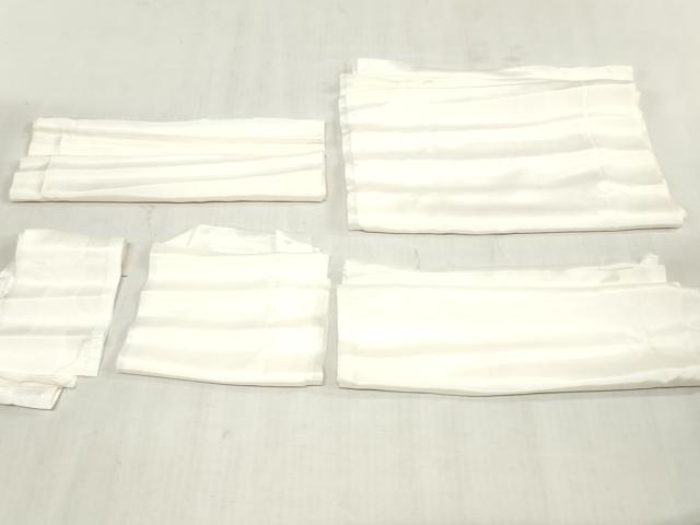 平和屋着物▼紬　解き反物　着尺　草花文　裁断済み　八掛・胴裏付き　逸品　DABJ4870zy