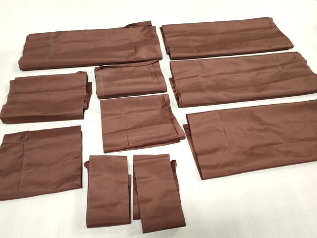 平和屋着物▼紬　解き反物　着尺　草花文　裁断済み　八掛・胴裏付き　逸品　DABJ4870zy