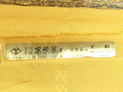 平和屋着物▼名古屋帯　帯反物　花唐草文　金銀糸　逸品　未使用　DABJ4877zy