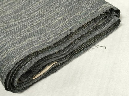 平和屋着物▼お召　解き反物　着尺　変わり縞　逸品　DABJ4900zy