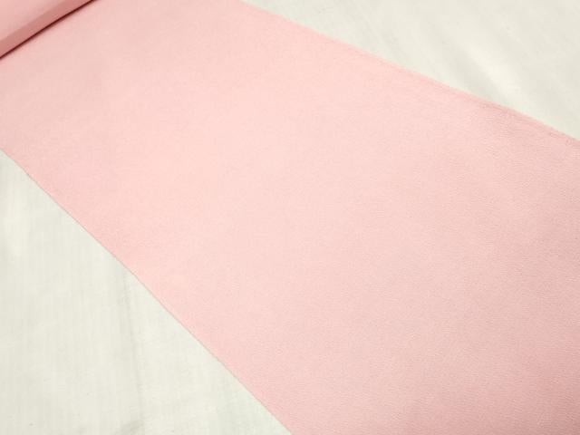 平和屋着物▼色無地　解き反物　着尺　鴇色　鬼しぼ縮緬　逸品　DABJ4904zy