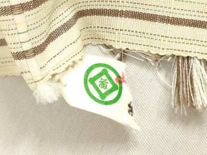 平和屋着物▼紬　反物　着尺　間道　松坂屋扱い　逸品　未使用　DABJ4910zy