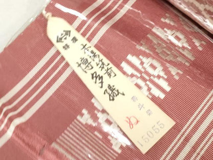 平和屋着物▼本場筑前博多織　名古屋帯　帯反物　献上　証紙付き　逸品　未使用　DABJ4924zy