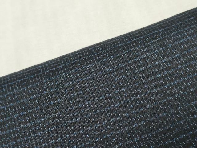 平和屋着物▼男性　本場大島紬　反物　着尺　アンサンブル　格子　逸品　未使用　DABJ4938zy