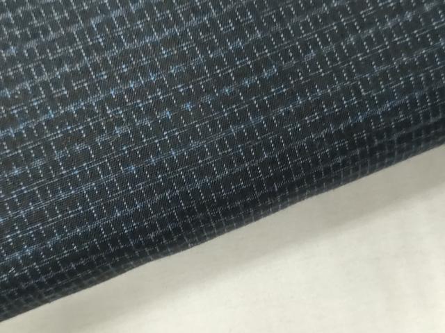 平和屋着物▼男性　本場大島紬　反物　着尺　アンサンブル　格子　逸品　未使用　DABJ4938zy