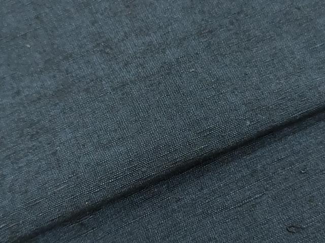 平和屋着物▼男性　紬　反物　着尺　アンサンブル　羽織：髭紬　紺青色　キングサイズ　逸品　未使用　DABJ4939zy