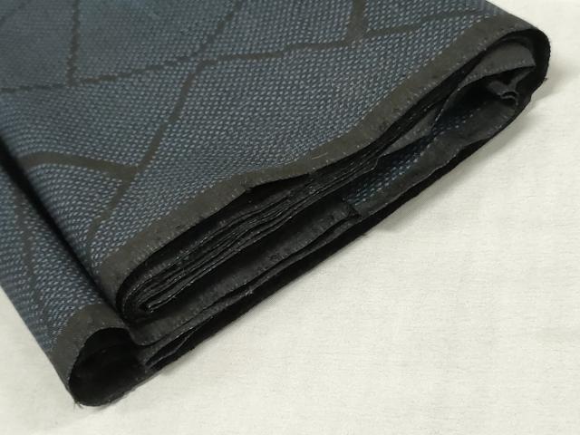 平和屋着物▼本場大島紬　反物　着尺　7マルキ　切り嵌め文　逸品　未使用　DABJ4949zy