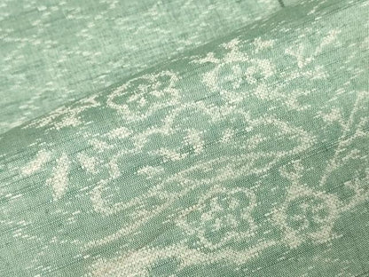 平和屋着物▼紬　反物　着尺　絣文様　松竹梅　証紙付き　逸品　未使用　DABJ4951zy