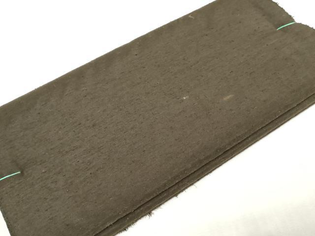 平和屋着物▼男性　紬　反物　着尺　鉄黒色　逸品　未使用　DABJ4952zy
