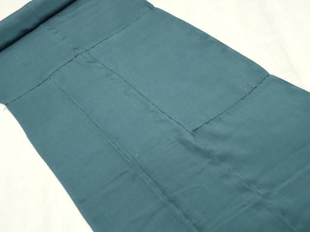 平和屋着物▼色無地　解き反物　着尺　舞花地紋　花浅葱色　八掛付き　逸品　DABJ4958zy