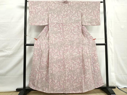 平和屋着物■上質な小紋　草花尽くし　正絹　逸品　DABJ5003qa