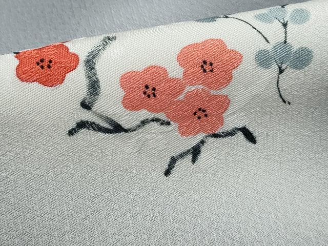 平和屋着物■上質な小紋　枝花文　暈し染め　正絹　逸品　DABJ5004qa