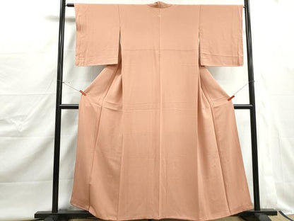 平和屋着物■上質な色無地　ときがら茶色　正絹　逸品　DABJ5007qa