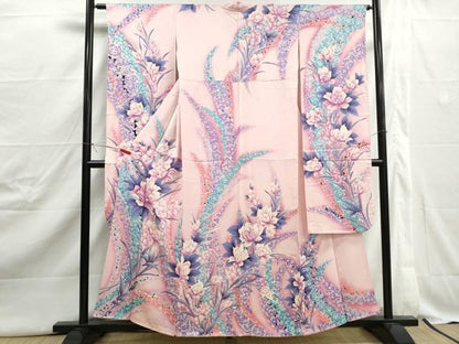 平和屋着物■豪華振袖　草花文　暈し染め　正絹　逸品　DABJ5009qa