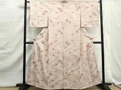 平和屋着物■上質な小紋　舞銀杏文　正絹　逸品　DABJ5010qa