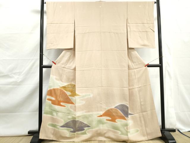平和屋着物■豪華色留袖　重ね山風景文　暈し染め　金彩　正絹　逸品　DABJ5016qa