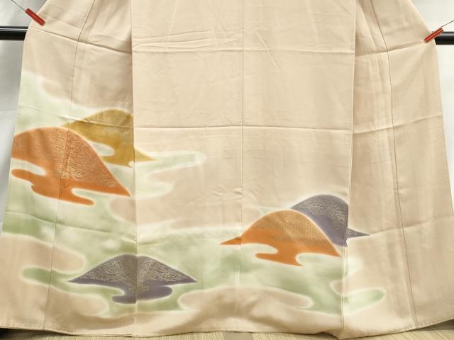 平和屋着物■豪華色留袖　重ね山風景文　暈し染め　金彩　正絹　逸品　DABJ5016qa