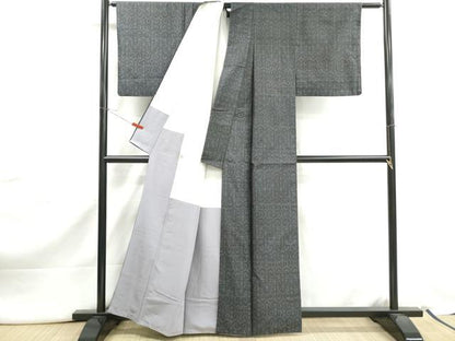 平和屋着物■本場大島紬　抽象文　正絹　逸品　DABJ5017qa