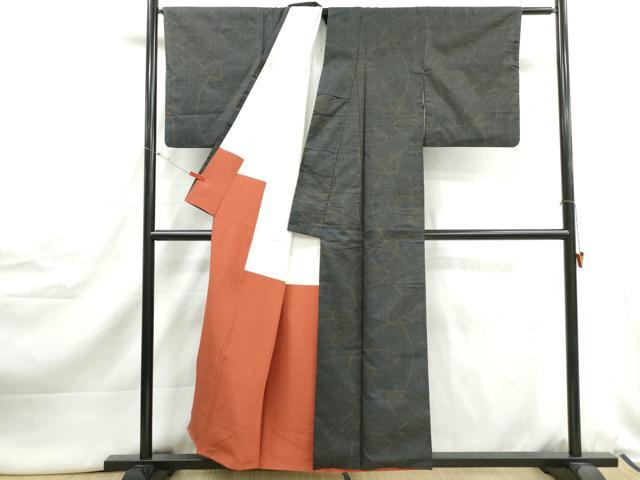 平和屋着物■本場大島紬　7マルキ　抽象文　正絹　逸品　DABJ5019qa