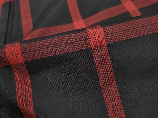 平和屋着物■本場縞大島紬　格子文　正絹　逸品　DABJ5020qa